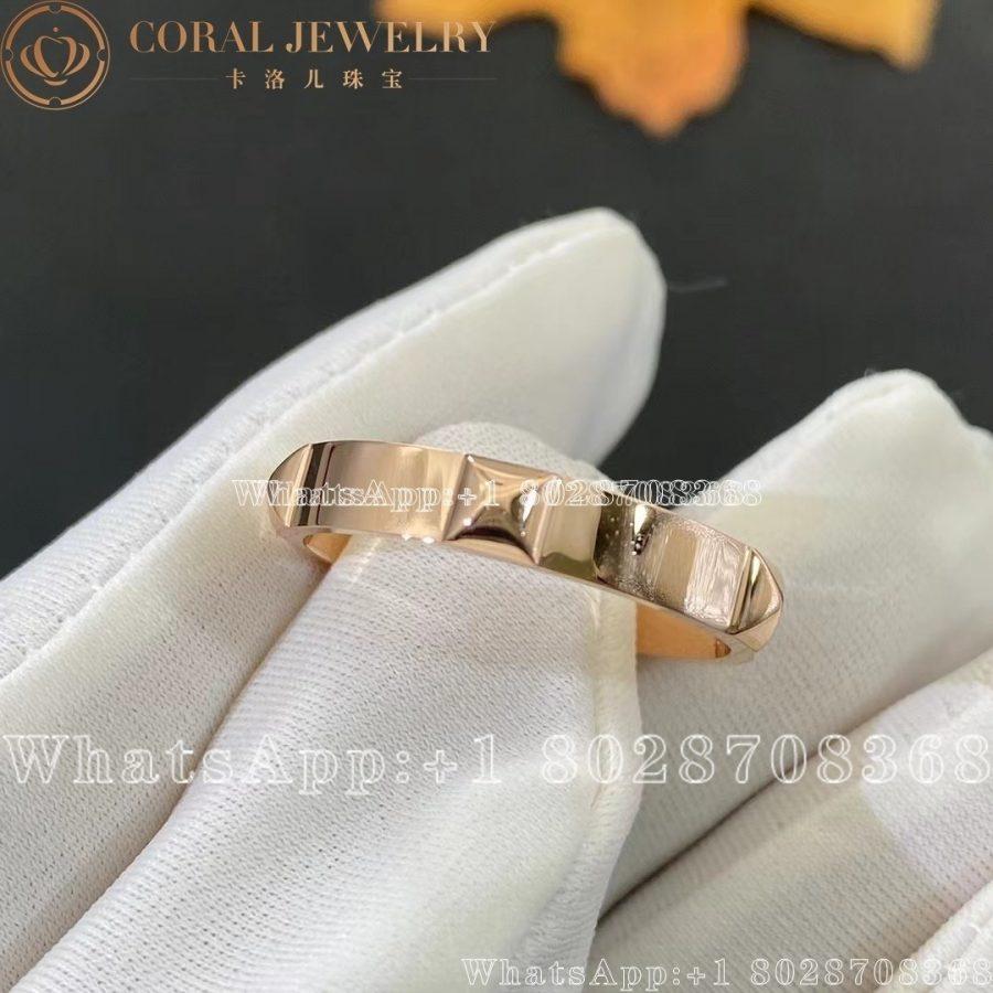 Hermes Mini Clous Ring In Rose Gold Coral (4)