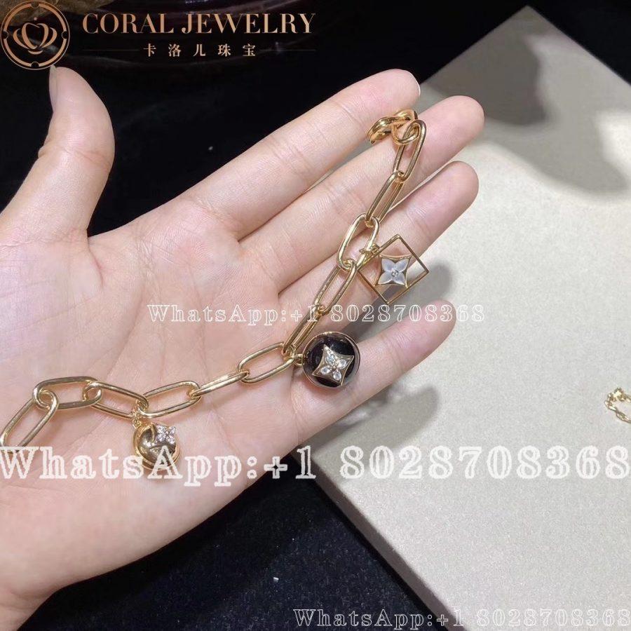 Louis Vuitton B Blossom Bracelet Yellow Gold White Gold Onyx White Mother Of Pearl And Diamonds Q95757 Coral (10)