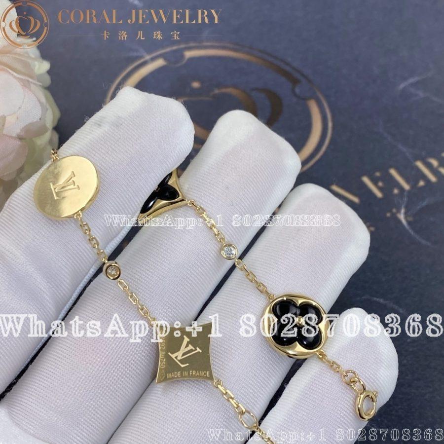 Louis Vuitton Color Blossom Bb Multi Motif Bracelet Yellow Gold Onyx And Diamonds Q05024 Coral (6)