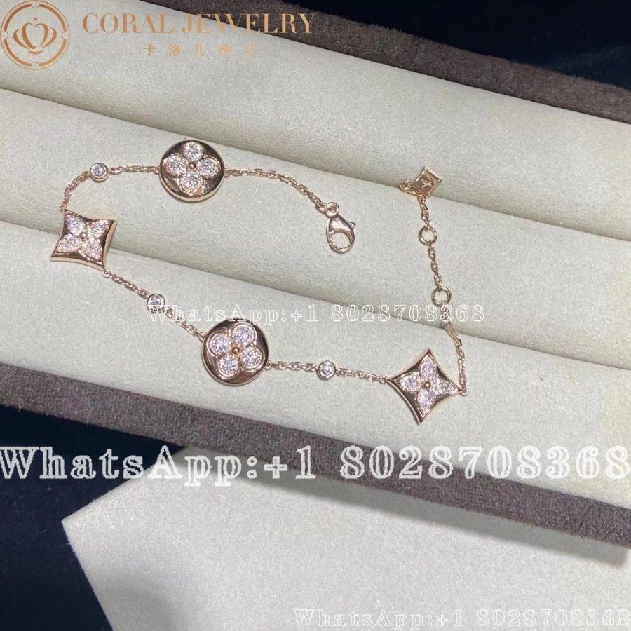 Louis Vuitton Color Blossom Bb Multi Motifs Bracelet Pink Gold And Diamonds Q95650 Coral (4)