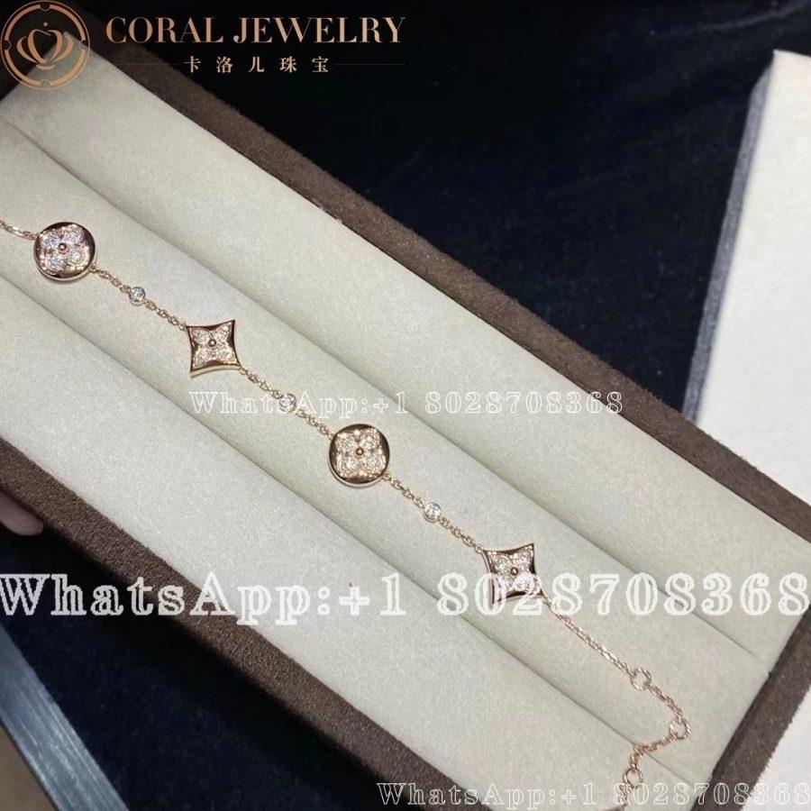 Louis Vuitton Color Blossom Bb Multi Motifs Bracelet Pink Gold And Diamonds Q95650 Coral (6)