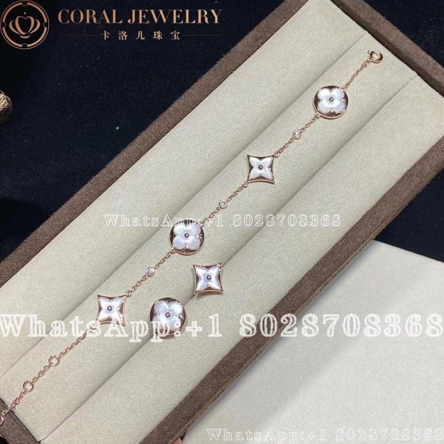 Louis Vuitton Color Blossom Bb Multi Motifs Bracelet Pink Gold White Mother Of Pearl And Diamonds Q95596 Coral (3)