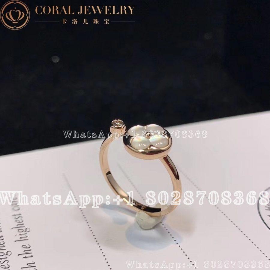 Louis Vuitton Color Blossom Mini Sun Ring Pink Gold White Mother Of Pearl And Diamond Q9l68d Coral (4)