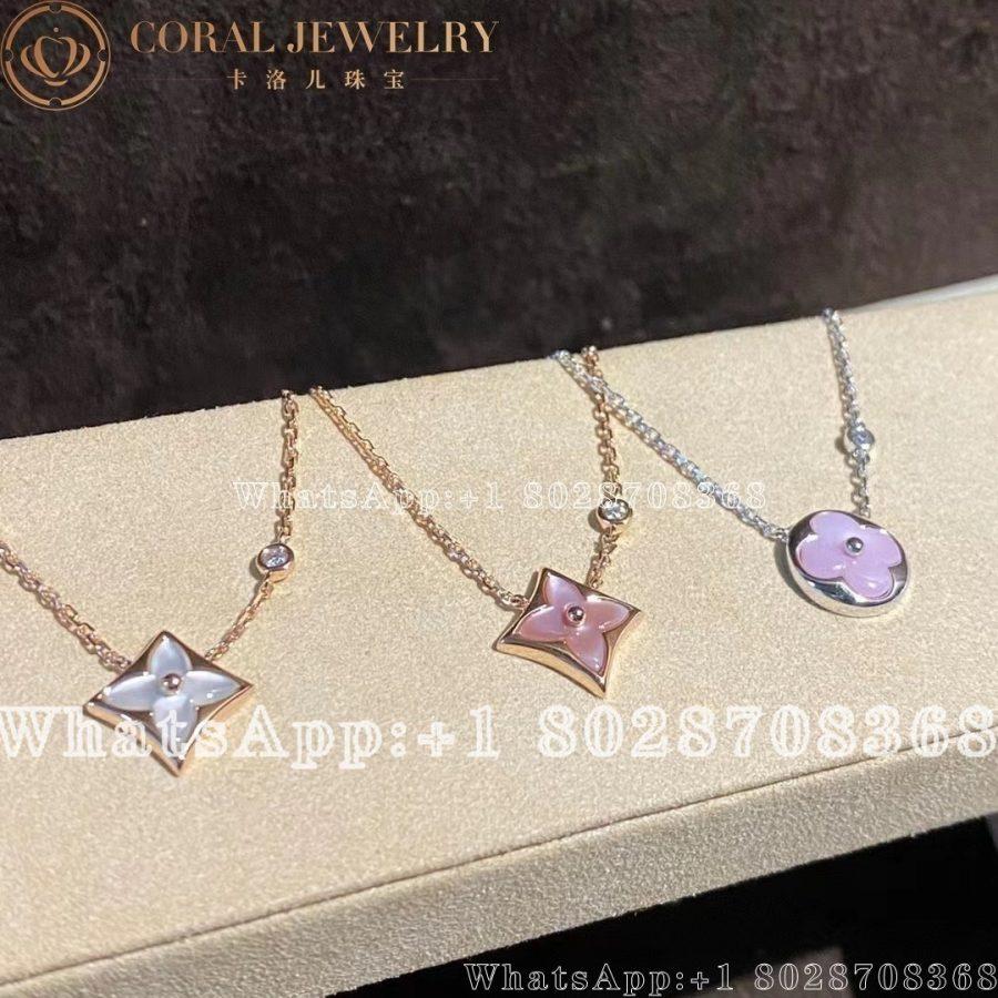 Louis Vuitton Color Blossom Star Pendant Pink Gold And White Mother Of Pearl Q93521 Coral (18)