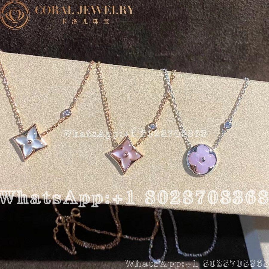 Louis Vuitton Color Blossom Star Pendant Pink Gold And White Mother Of Pearl Q93521 Coral (19)