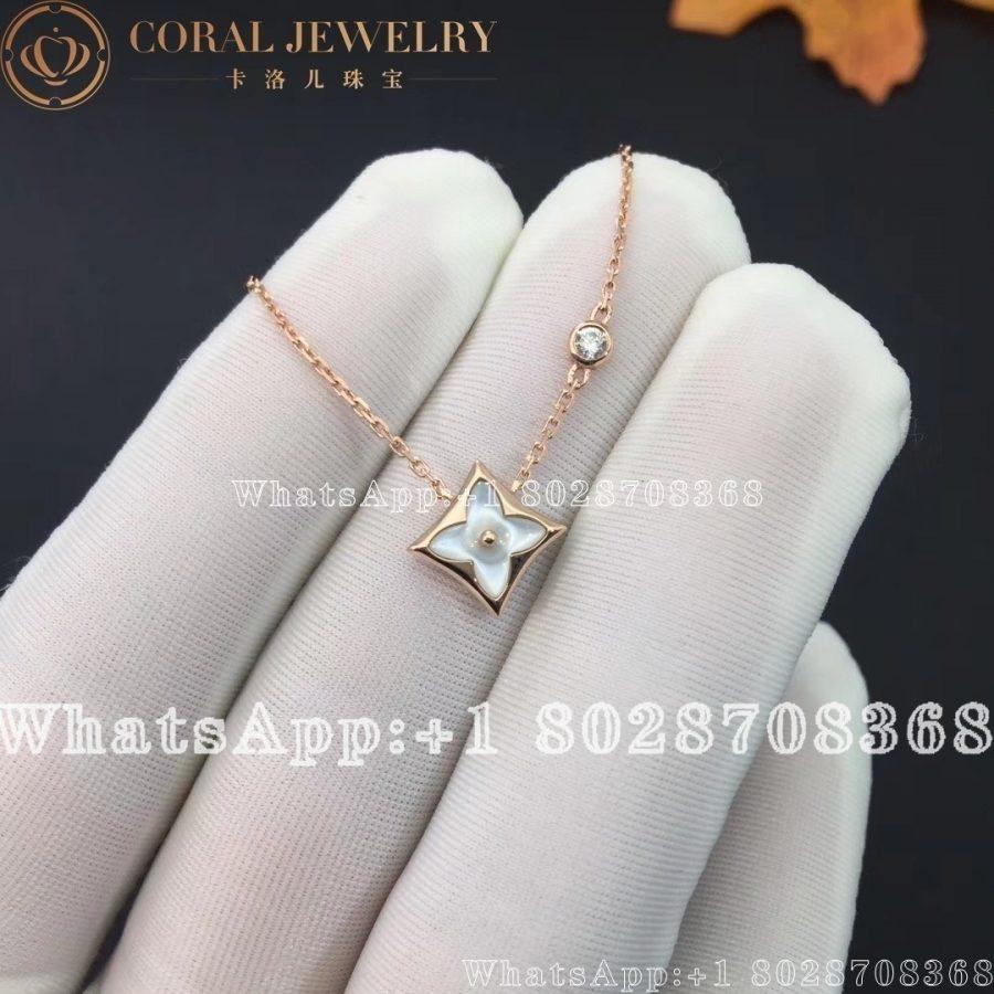 Louis Vuitton Color Blossom Star Pendant Pink Gold And White Mother Of Pearl Q93521 Coral (20)