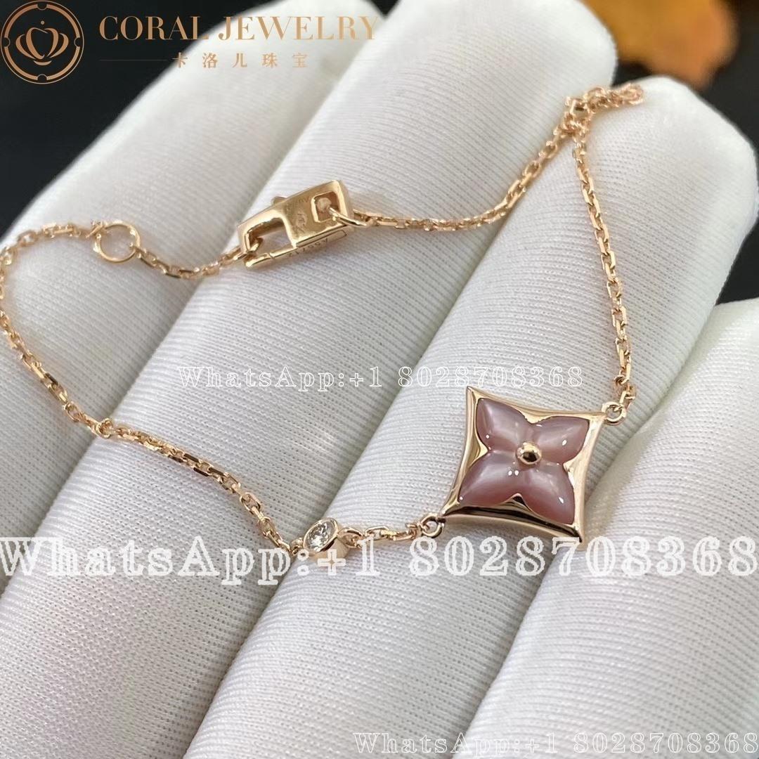 Louis Vuitton Colour Blossom Bb Star Bracelet Pink Gold Pink Mother Of Pearl And Diamond Q95538 Coral (1)