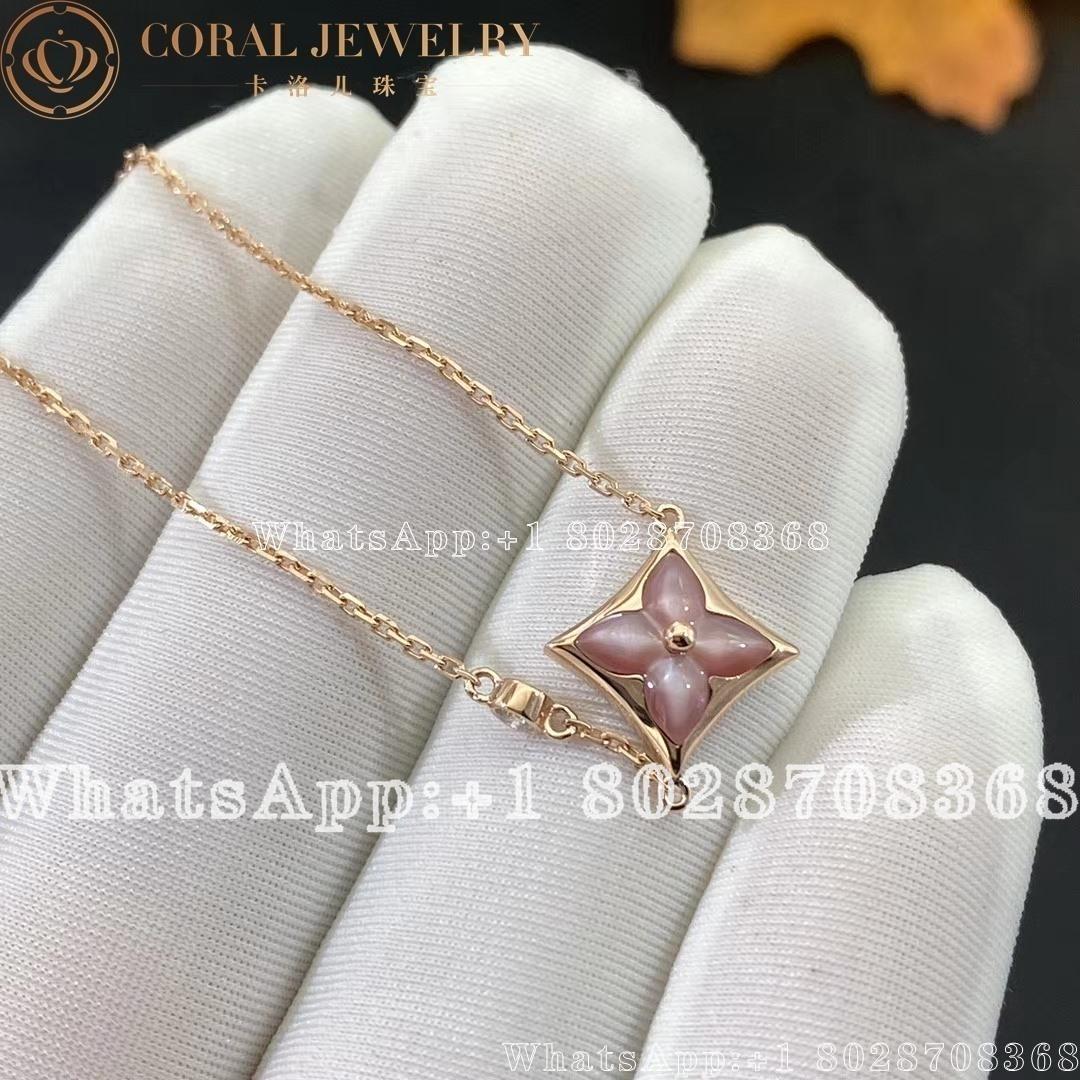 Louis Vuitton Colour Blossom Bb Star Bracelet Pink Gold Pink Mother Of Pearl And Diamond Q95538 Coral (2)