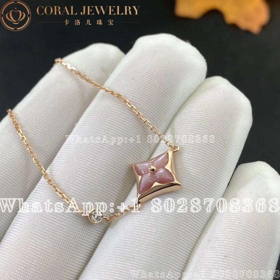 Louis Vuitton Colour Blossom Bb Star Bracelet Pink Gold Pink Mother Of Pearl And Diamond Q95538 Coral (3)