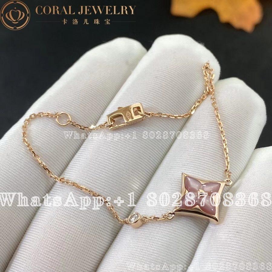 Louis Vuitton Colour Blossom Bb Star Bracelet Pink Gold Pink Mother Of Pearl And Diamond Q95538 Coral (4)