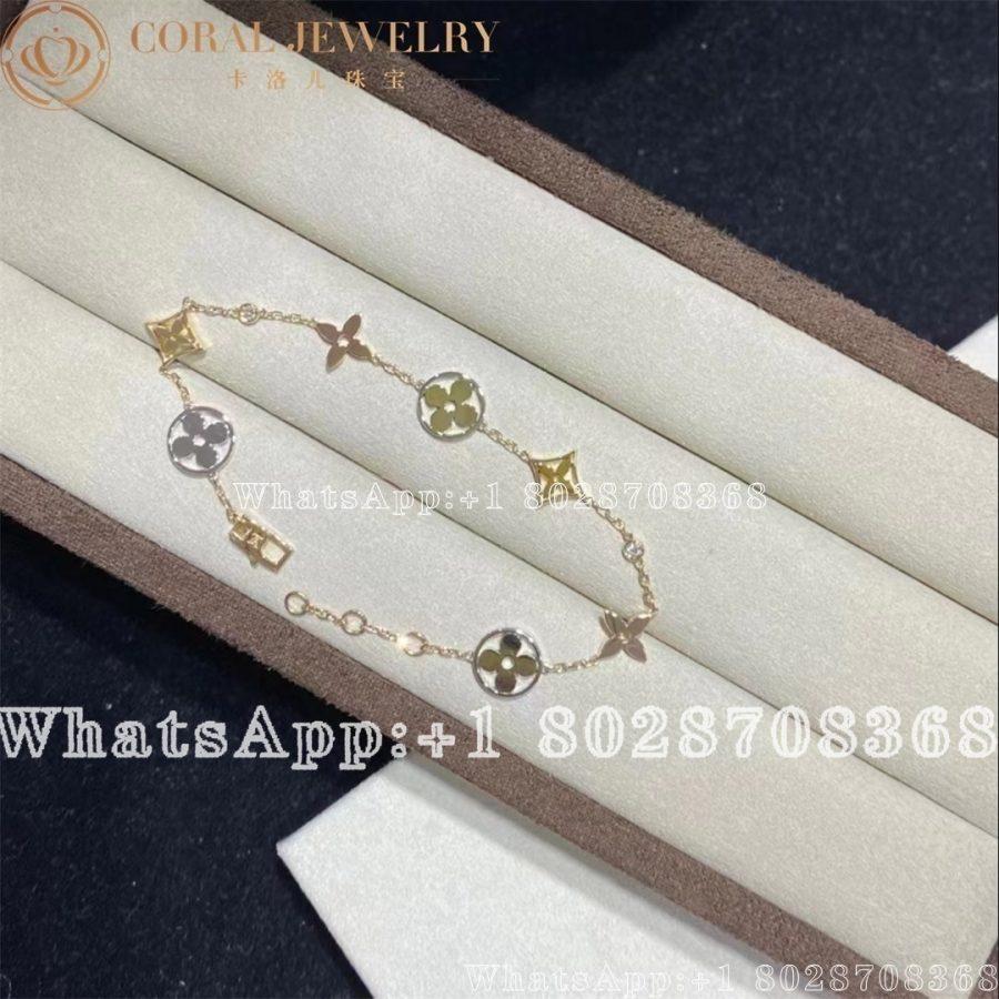 Louis Vuitton Idylle Blossom Bracelet 3 Golds And Diamonds Q95286 Coral (5)