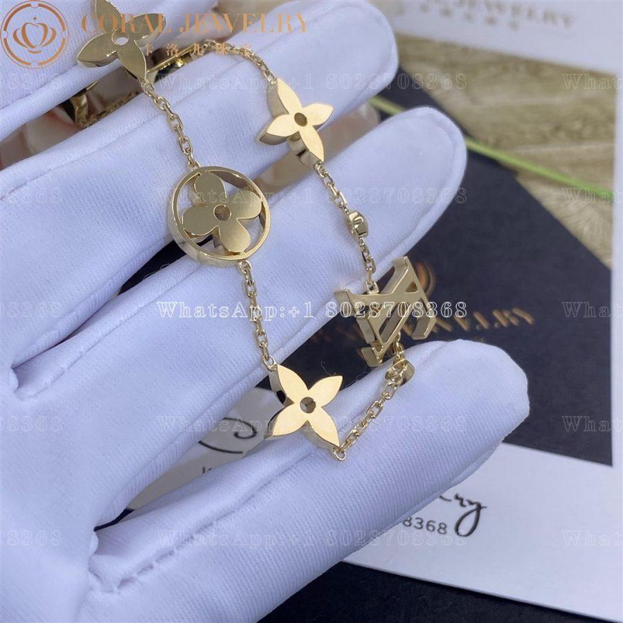 Louis Vuitton Idylle Blossom Monogram Bracelet Yellow Gold And Diamonds Q95588 Coral (9)