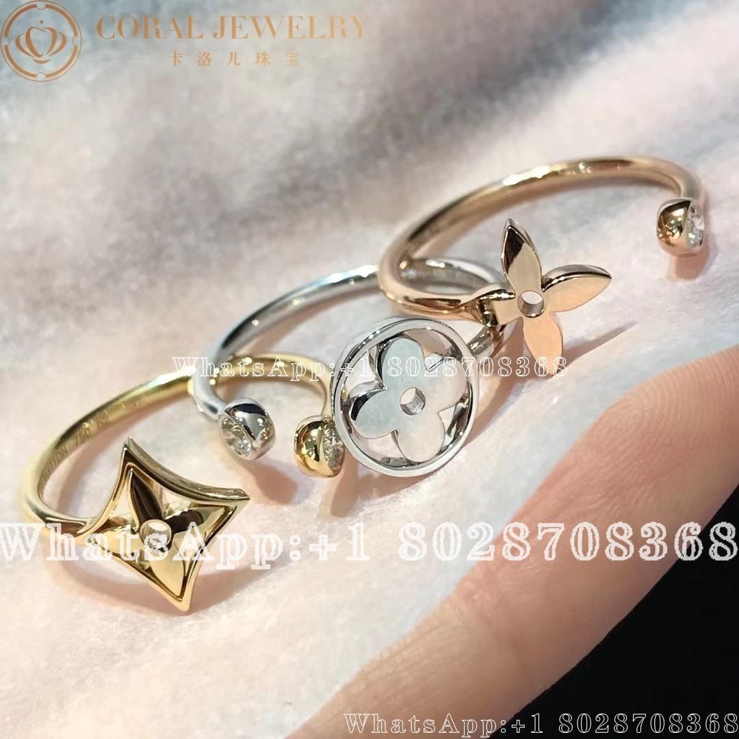 Louis Vuitton Idylle Blossom Ring 3 Golds And Diamonds Q9f15e Coral (1)