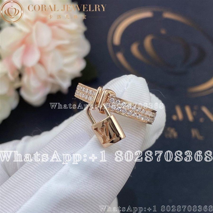 Louis Vuitton Lock It Diamonds And Gold Ring Coral (2)