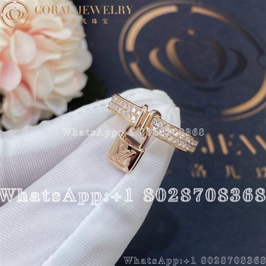 Louis Vuitton Lock It Diamonds And Gold Ring Coral (3)