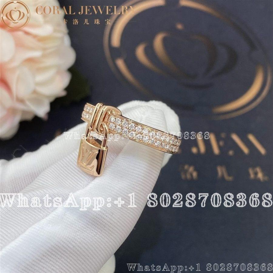 Louis Vuitton Lock It Diamonds And Gold Ring Coral (4)