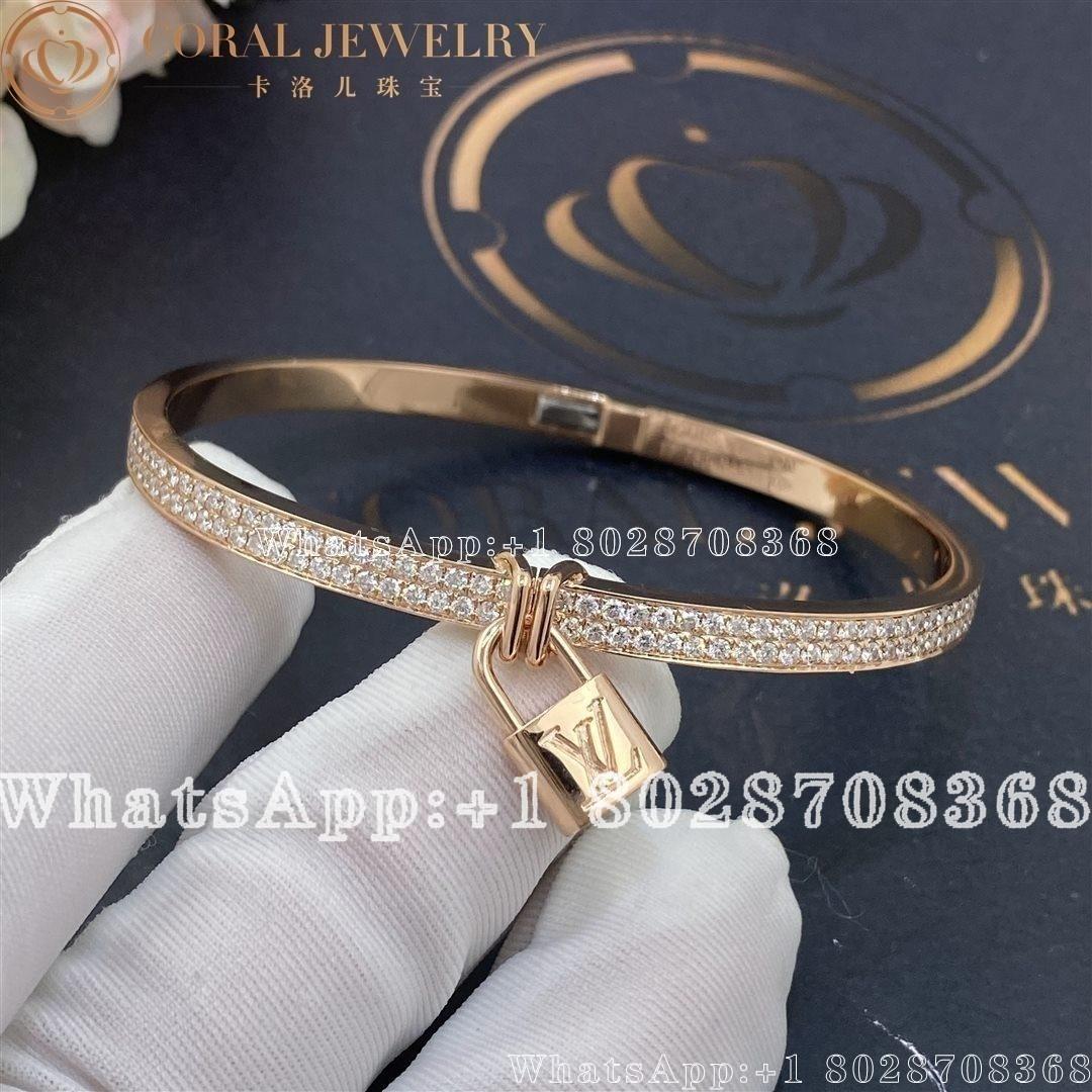 Louis Vuitton Lockit Pink Gold Bracelet Coral (2)