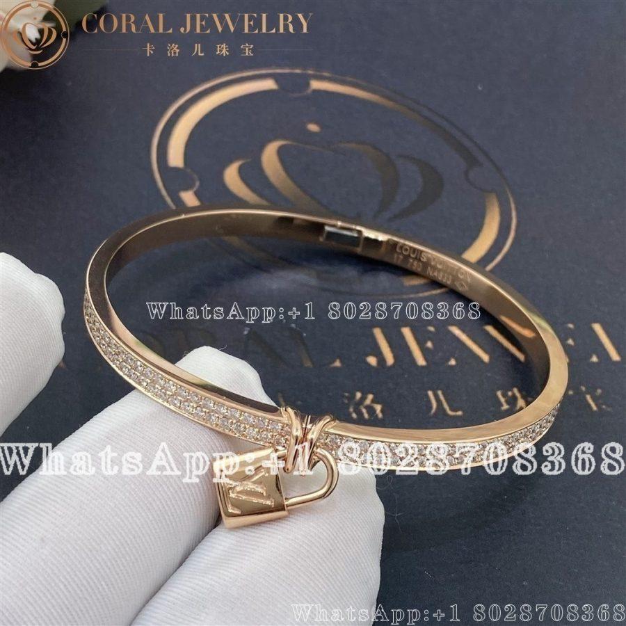 Louis Vuitton Lockit Pink Gold Bracelet Coral (6)