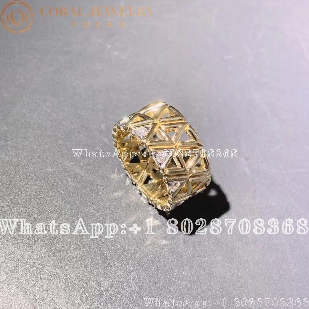 Louis Vuitton Lv Volt Mesh Ring Yellow Gold And Diamonds Q9o69a Coral (6)