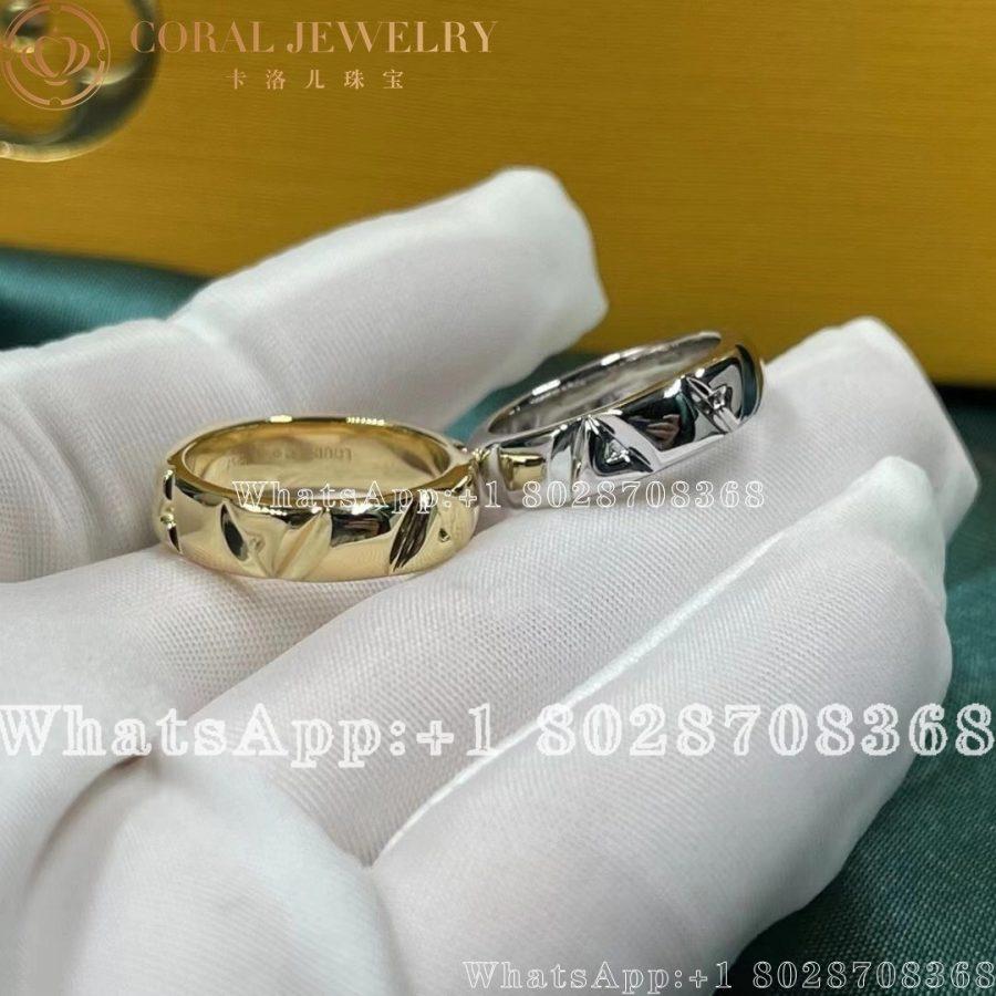 Louis Vuitton Lv Volt Multi Ring Yellow Gold Q9o62g Coral (5)