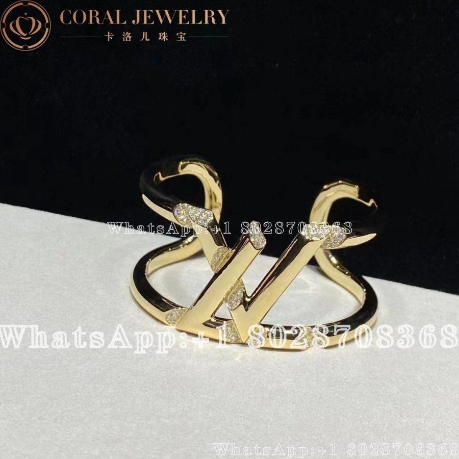 Louis Vuitton Lv Volt One Cuff Yellow Gold And Diamonds Q95931 Coral (1)