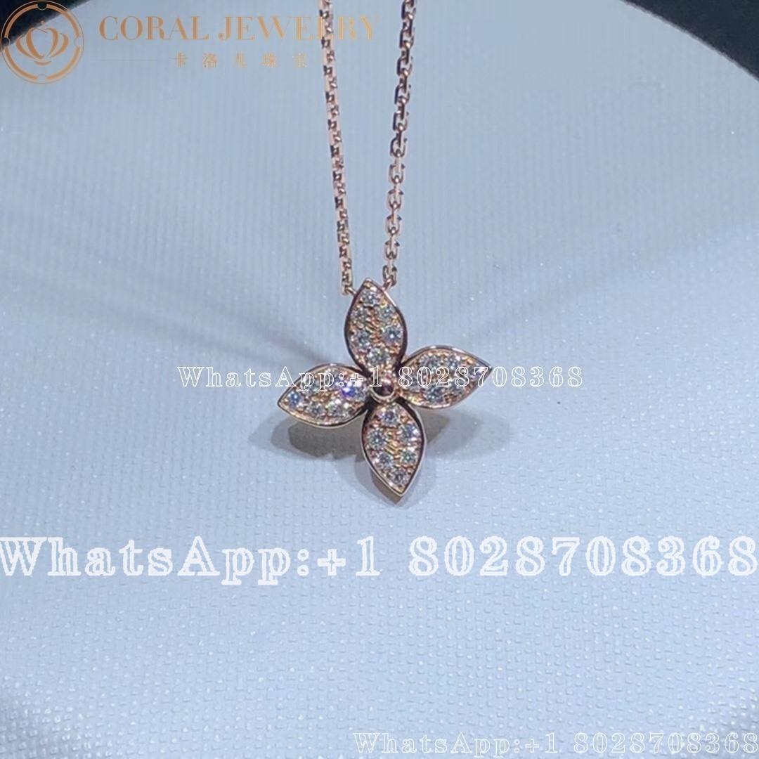 Louis Vuitton Star Blossom Pendant Pink Gold And Diamonds Q93710 Coral (6)