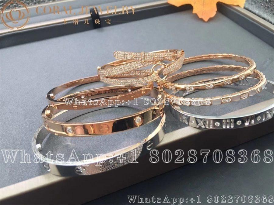 Hermes Debridee Diamonds Rose Gold Bracelet Coral (7)