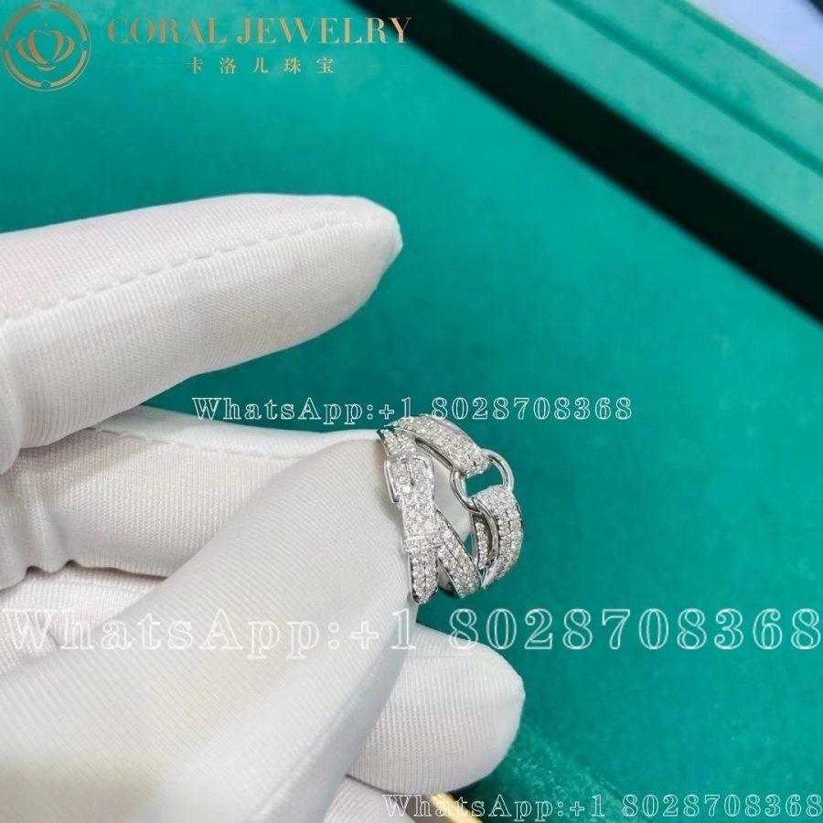 Hermes Debridee Diamonds White Gold Ring Coral (2)