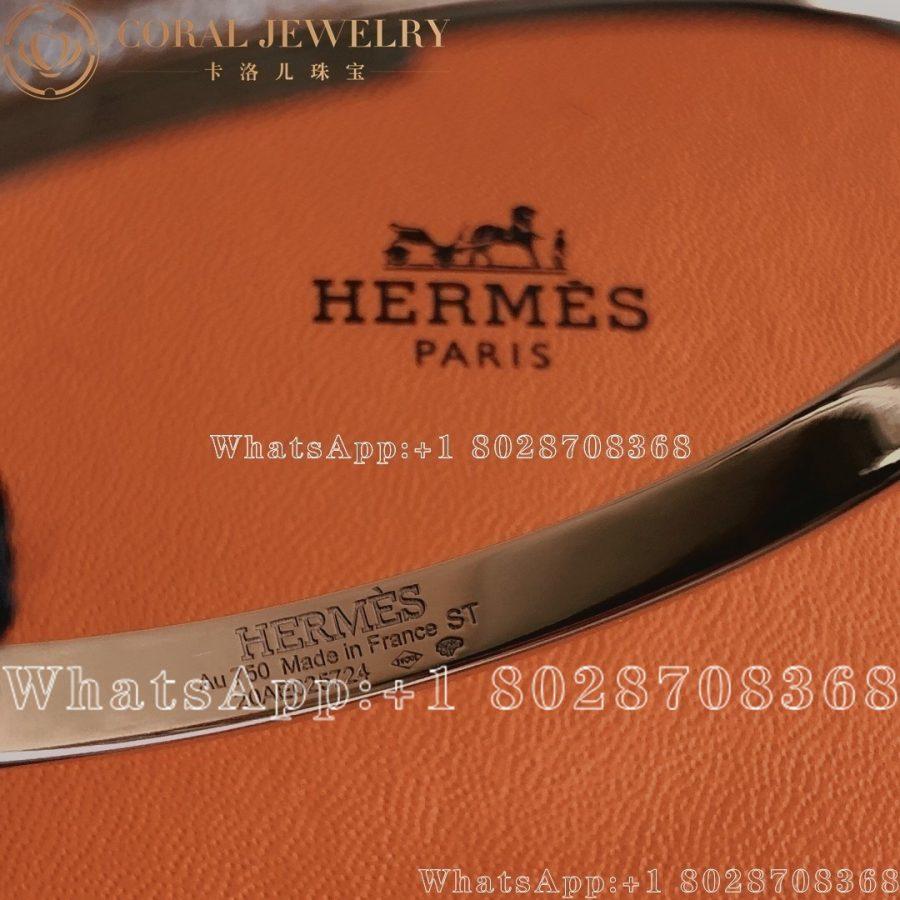 Hermes Kelly Bracelet In White Gold Set With Diamonds H214462b Coral (10)