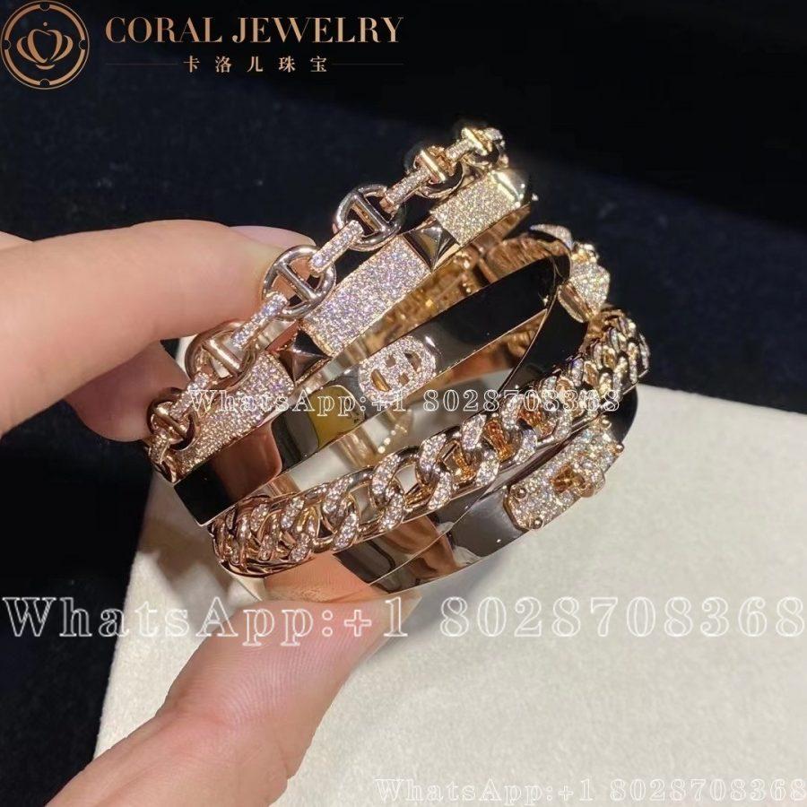 Hermes Alchimie 18k Rose Gold 4 71 Ct Diamond Bracelet Coral (2)