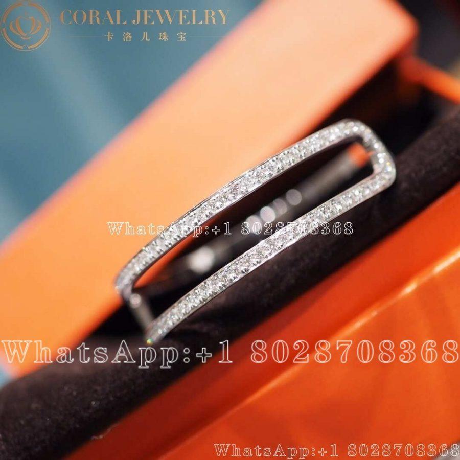 Hermes Ever Chaine Dancre Bracelet White Gold Diamond Coral (3)