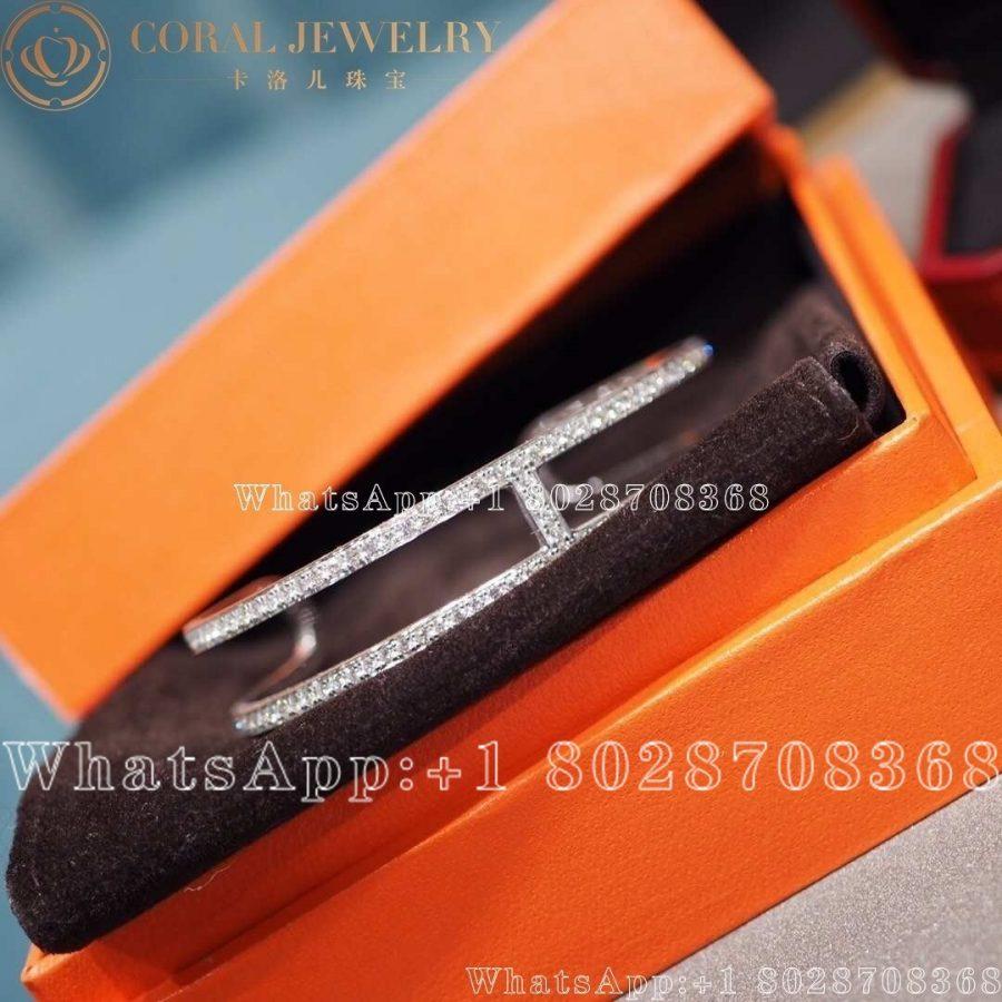 Hermes Ever Chaine Dancre Bracelet White Gold Diamond Coral (4)