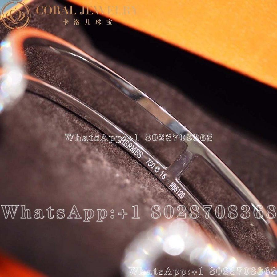 Hermes Ever Chaine Dancre Bracelet White Gold Diamond Coral (5)