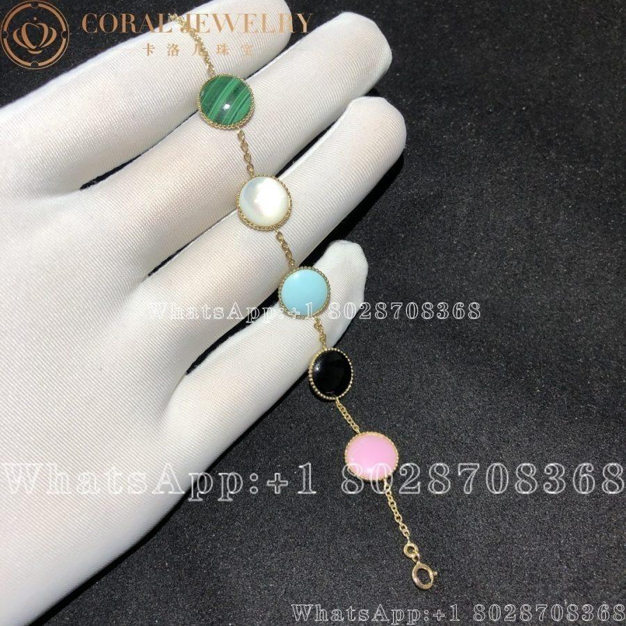 Dior Rose Des Vents Bracelet Pink And Yellow Gold Diamonds Mother Of Pearl Onyx Malachite Turquoise And Pink Opal Coral (21)