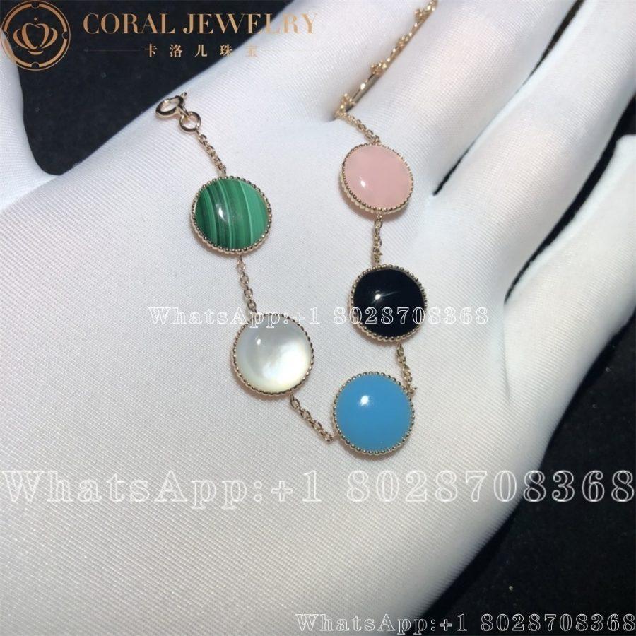 Dior Rose Des Vents Bracelet Pink And Yellow Gold Diamonds Mother Of Pearl Onyx Malachite Turquoise And Pink Opal Coral (8)