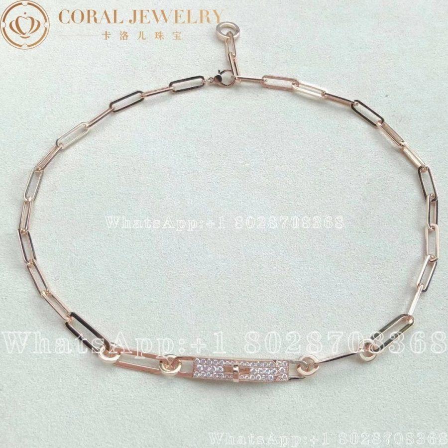 Hermes 18k Yellow Gold Diamond Pave Kelly Chaine Choker Necklace Cora (10)