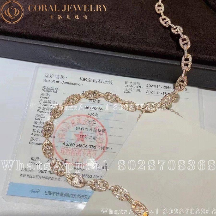 Hermes Chaine Dancre Enchainee Necklace In Rose Gold Cora (1)