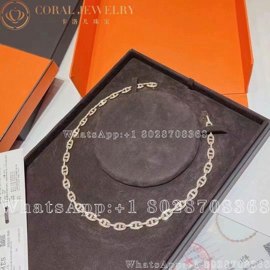 Hermes Chaine Dancre Enchainee Necklace In Rose Gold Cora (3)