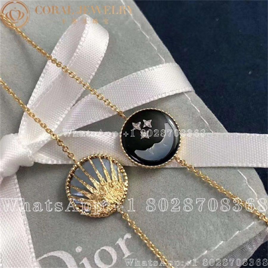 Dior Rose Celeste Bracelet Yellow And White Gold Diamond Mother Of Pearl And Onyx Coral (18)