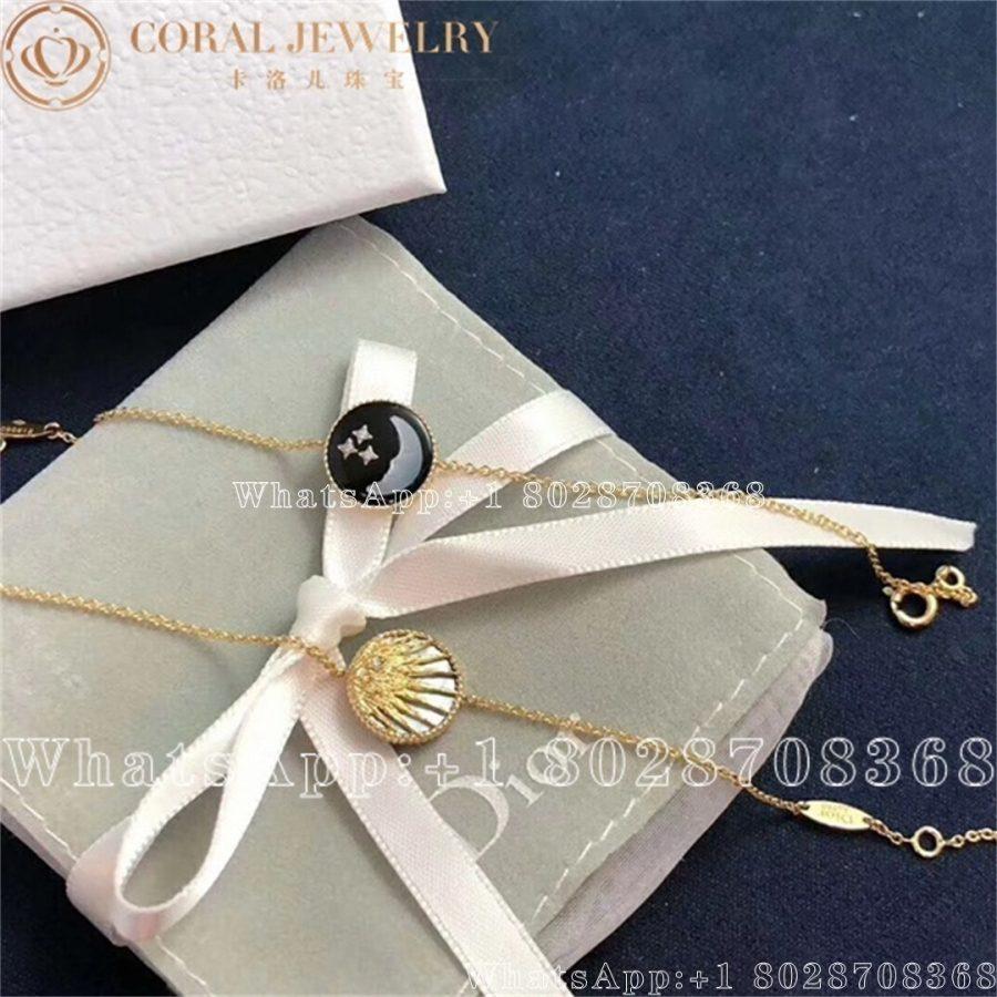 Dior Rose Celeste Bracelet Yellow And White Gold Diamond Mother Of Pearl And Onyx Coral (19)