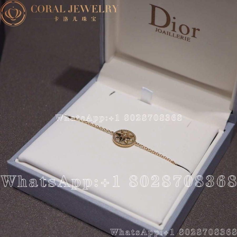 Dior Rose Des Vents And Rose Bracelet Yellow Gold Diamond And Mother Of Pearl 12mm Coral (7)