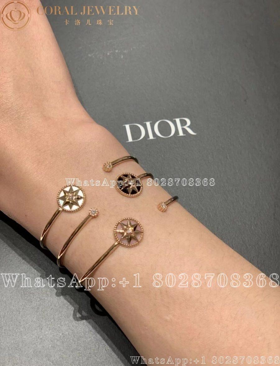 Dior Rose Des Vents Bracelet Yellow 18 Carat Gold Diamonds And Mother Of Pearl Coral (10)