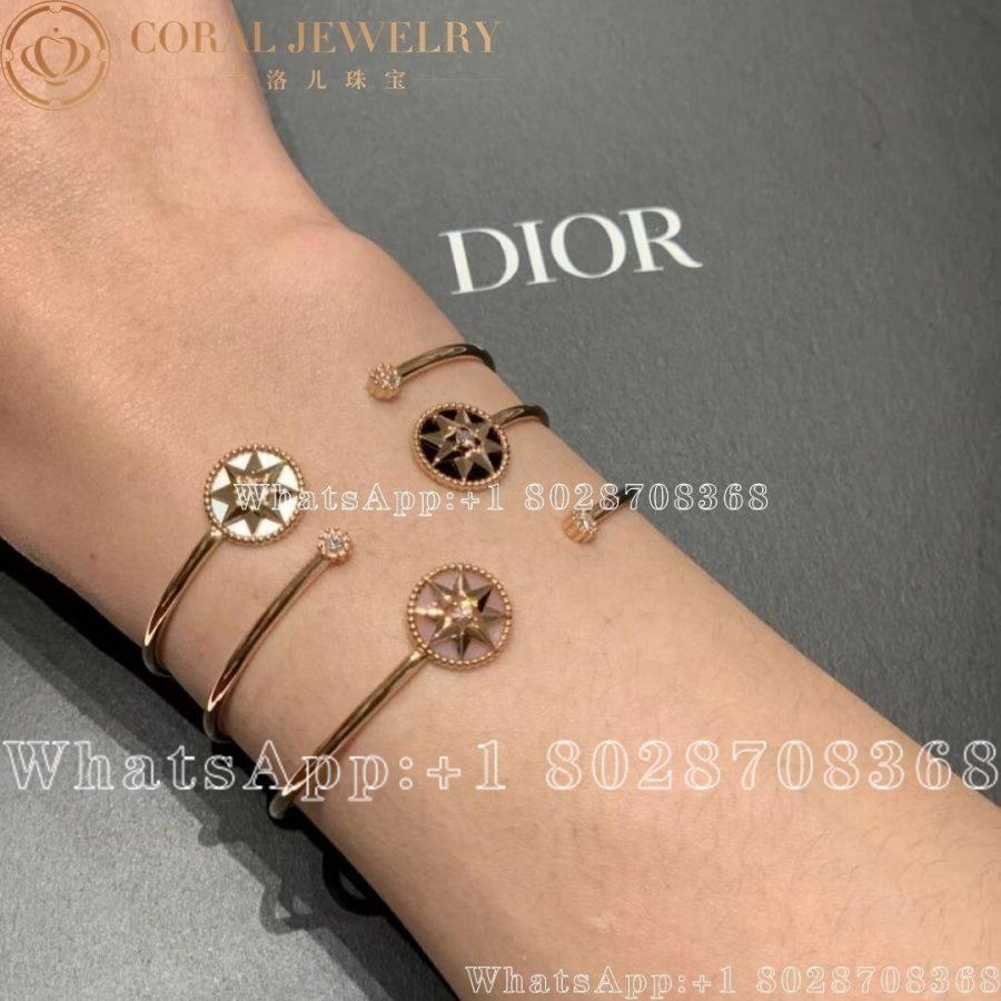 Dior Rose Des Vents Bracelet Yellow 18 Carat Gold Diamonds And Mother Of Pearl Coral (11)