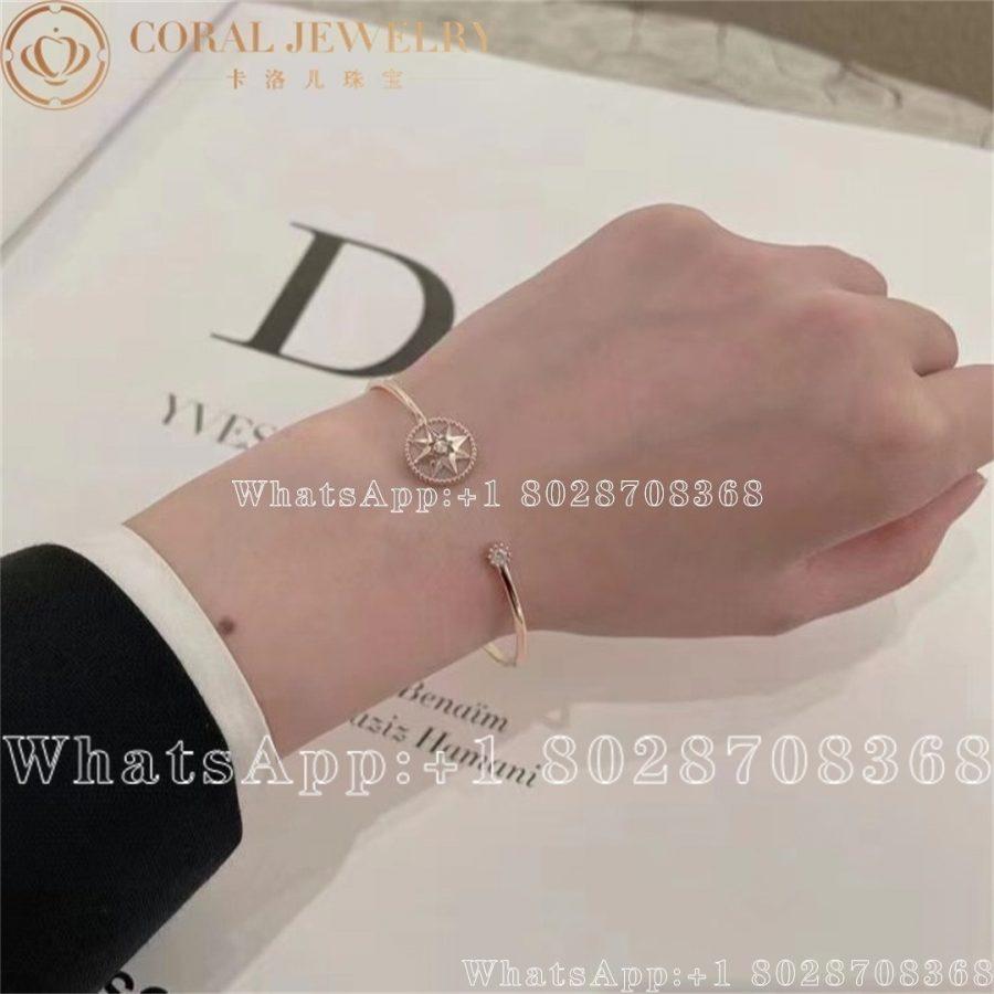 Dior Rose Des Vents Bracelet Yellow 18 Carat Gold Diamonds And Mother Of Pearl Coral (7)