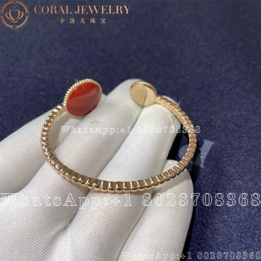 Dior Rose Des Vents Diamond Coral 18k Rose Gold Open Cuff Coral Coral (4)