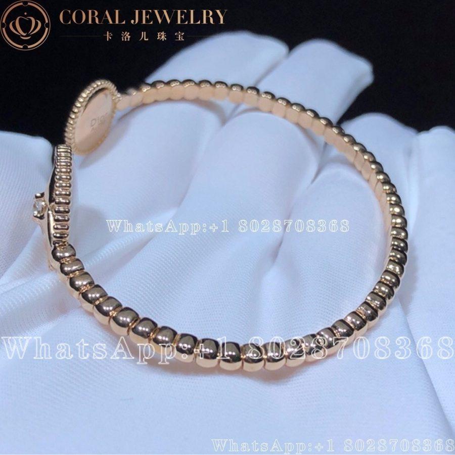 Dior Rose Des Vents Diamond Pink Opal18k Rose Gold Open Cuff Bracelet Coral (14)