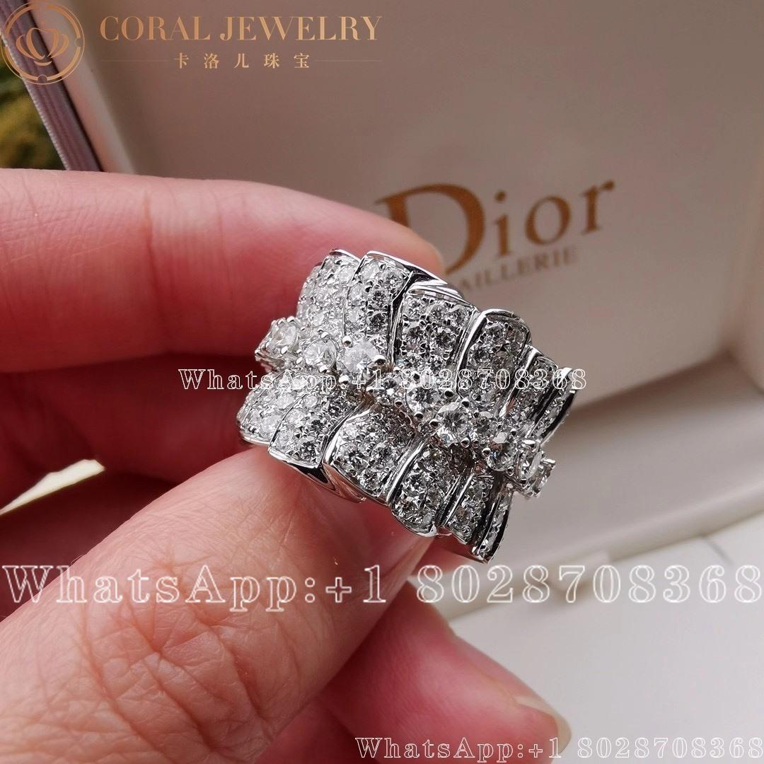 Dior Couture Dior Ring White Gold And Diamonds Coral (2)