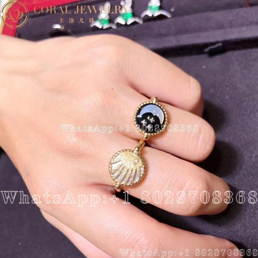 Dior Rose Celeste Ring In Yellow Gold Mother Of Pearl And Onyx Coral (5)