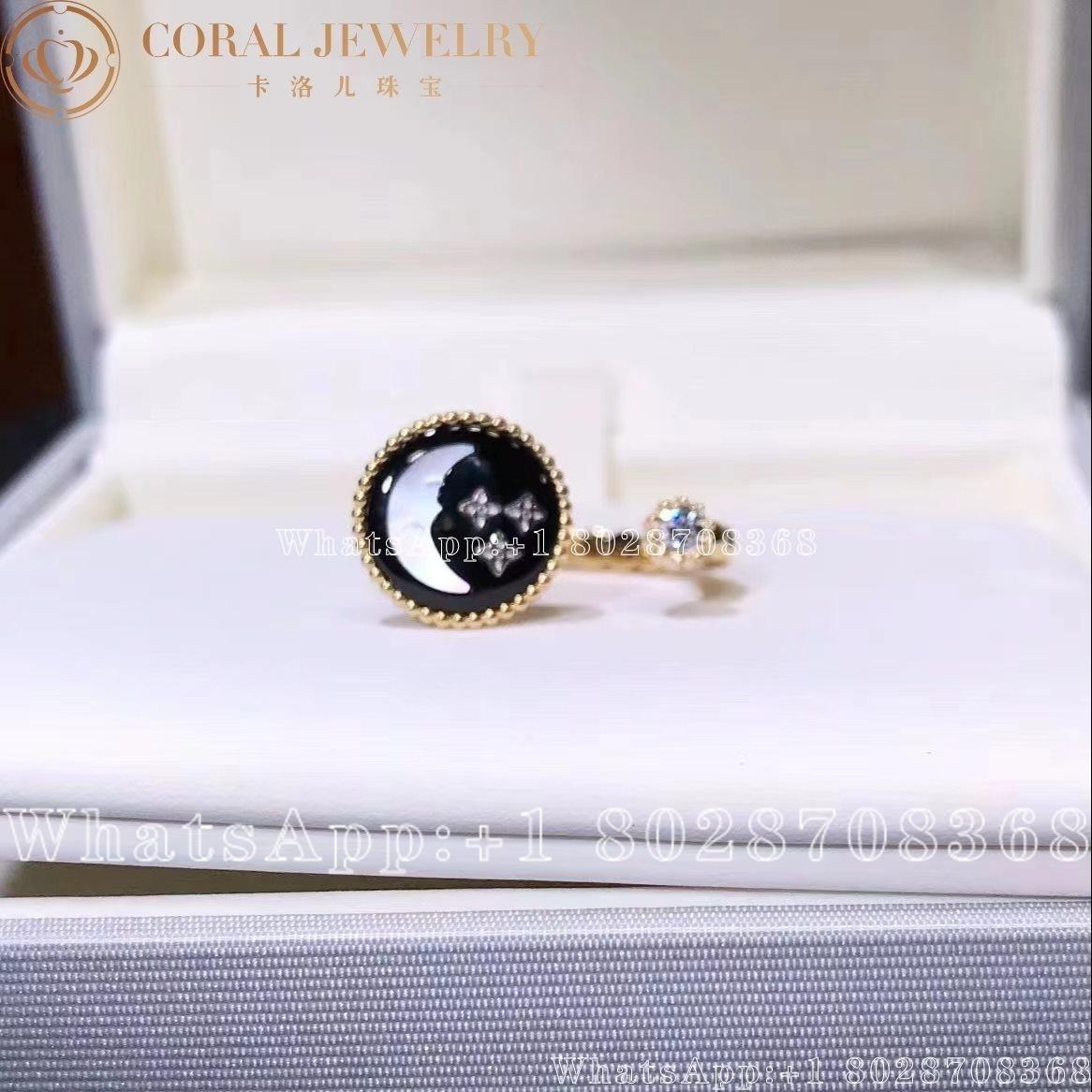 Dior Rose Celeste Ring Yellow And White Gold Diamond Onyx And Mother Of Pearl Coral (1)