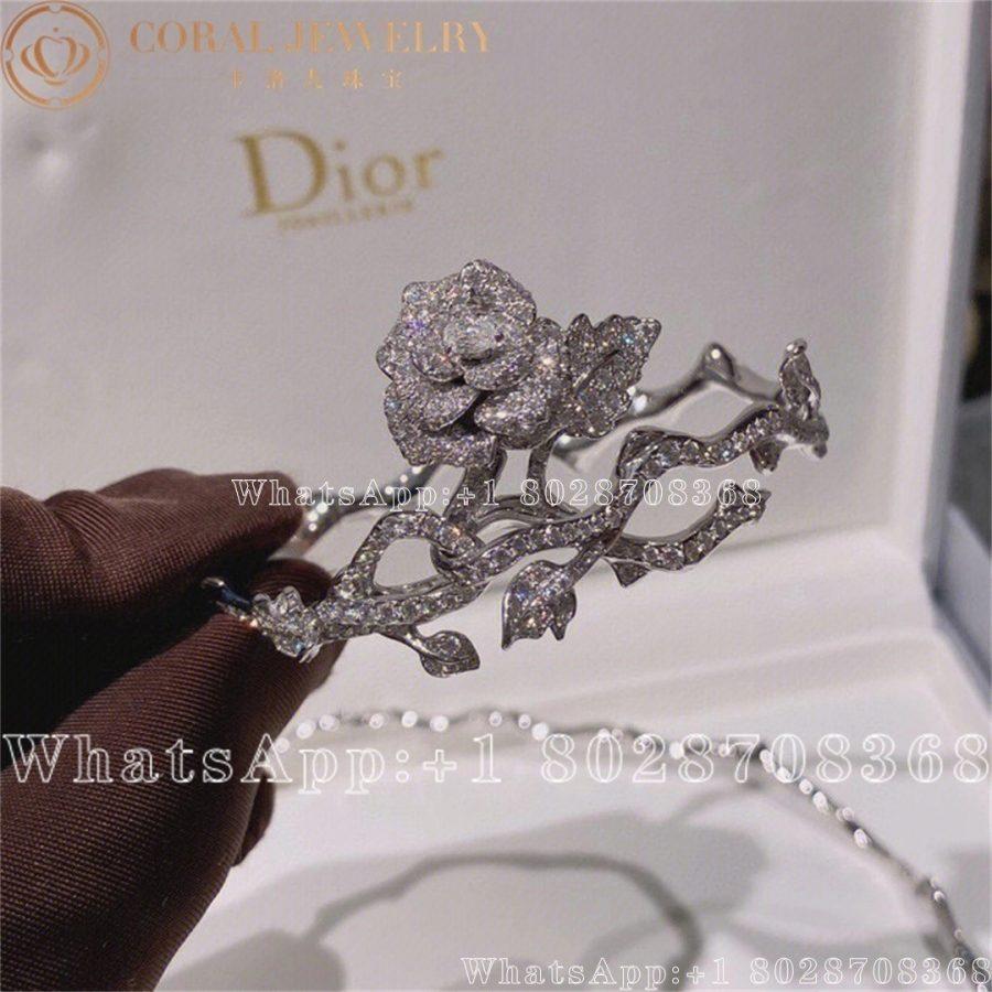 Dior Rose Dior Bagatelle Bracelet 18k White Gold And Diamonds Coral (11)